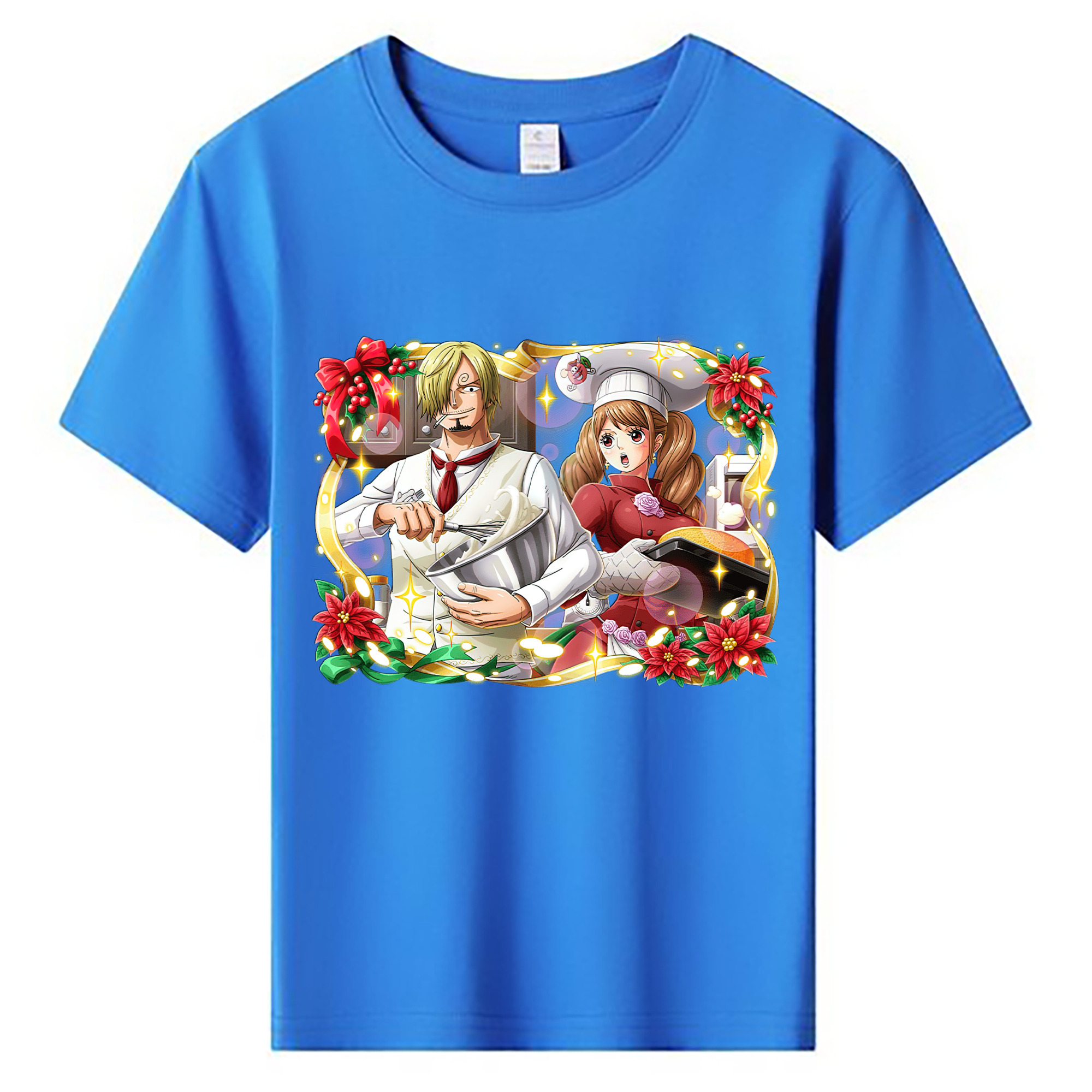 （画像用） ワンピース サンジ ONE PIECE Sanji 綿100％キッズTシャツ（フロントプリント）